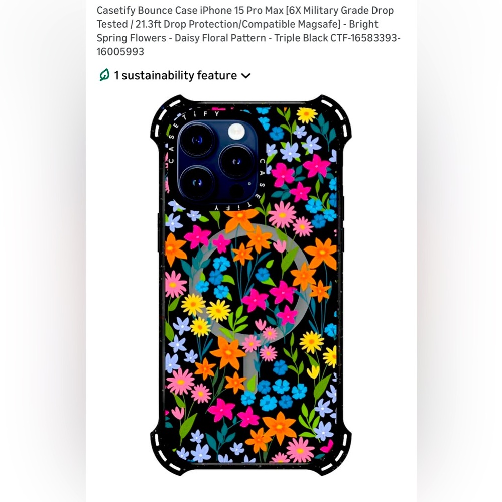 Casetify Floral Bounce Case for iPhone 15 Pro Max - Multicolor